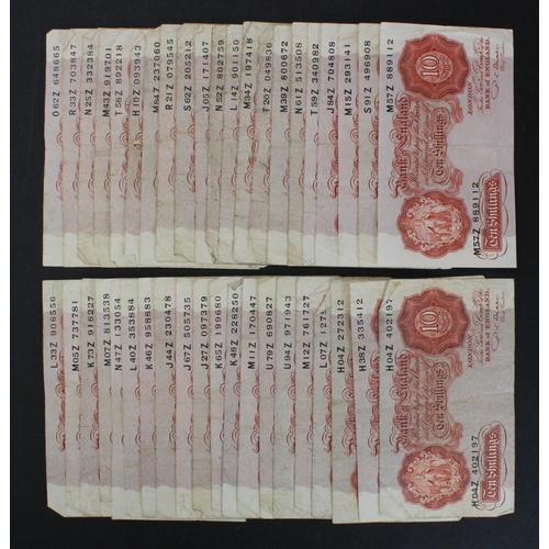 141 - Beale 10 Shillings (41) issued 1950 (B266, Pick368b) mixed grades, the majority about Fine