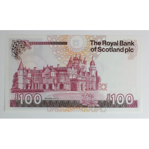 469 - Scotland, Royal Bank of Scotland plc 100 Pounds dated 20th December 2007, signed Fred Goodwin, seria... 