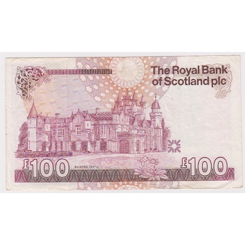 472 - Scotland, Royal Bank of Scotland plc 100 Pounds dated 24th January 1990, signed R.M. Maiden, serial ... 