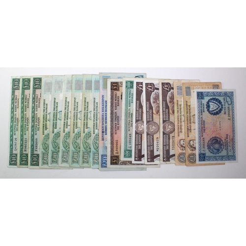 564 - Cyprus (18), 1 Pound, 500 Mils and 250 Mils dated 1971, 20 Pounds dated 2001, 10 Pounds (9) dated 19... 