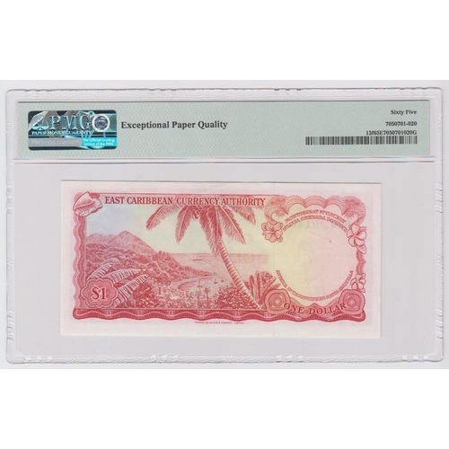 576 - East Caribbean States 1 Dollar issued 1965, signature 10, serial B79 901404 (TBB B101c10, Pick13f) i... 