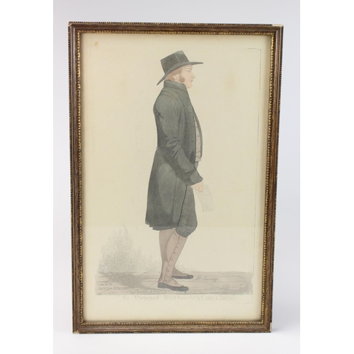 71 - Print of Banker Mr. Samuel Gurney 1824, by Richard Dighton portrait painter & caricaturist, titled 