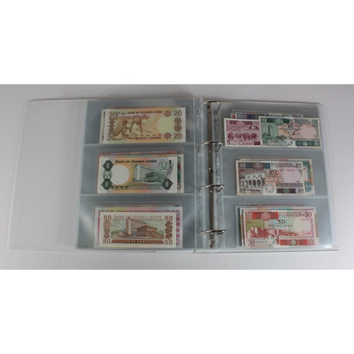 905 - World, Africa (151) a superb collection of Uncirculated notes in an album, Algeria, Angola, Biafra, ... 