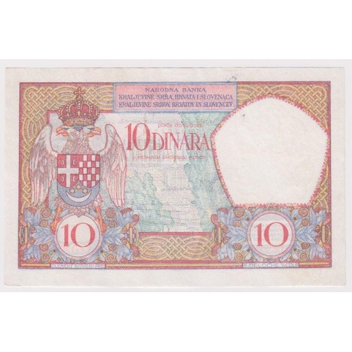 923 - Yugoslavia 10 Dinara dated 26th May 1926, serial H.947 477 (Pick25) EF