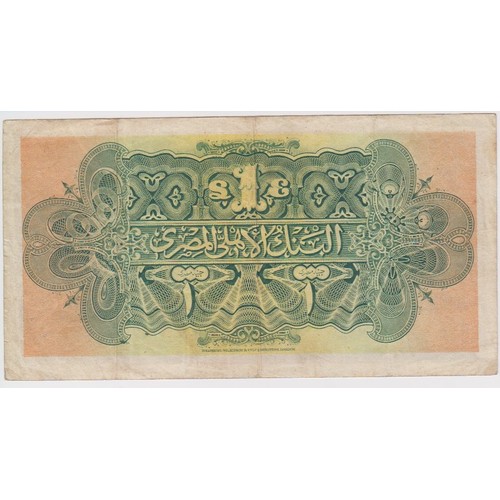 588 - Egypt 1 Egyptian Pound dated 14th November 1918, signed F. Rowlatt, serial S/44 035419 (TBB B110a, P... 