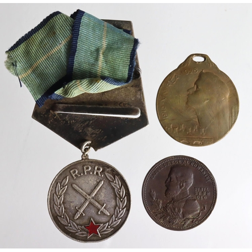 1001 - Romania, Military and other medals, 1891, 1928 and 1950s.