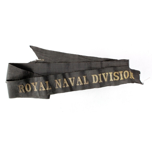 1007 - Royal Naval Division original trimmed 1914/1915 Cap Tally/Ribbon.