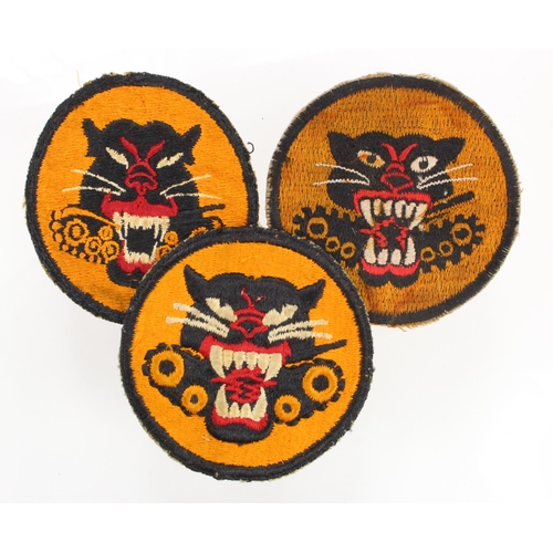 1016 - Set of WW2 US Tank Destroyer Patches. Comprising of the 2, 3 and 4 wheel variants.  (3)