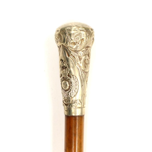 1033 - Swagger stick The Queens R W Surrey Regt with early Battle Honours, WW1 or earlier