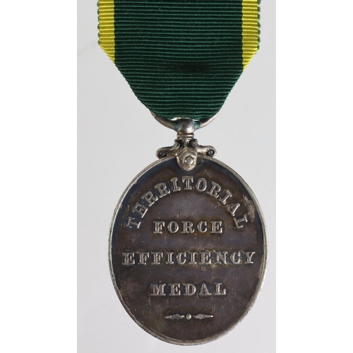 1038 - Territorial Force Efficiency Medal GV named (3464 Pte J Doig Scottish Horse). Wounded 1917. Also ser... 