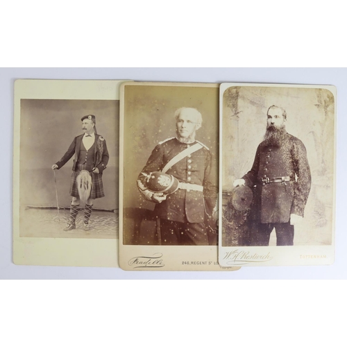 1048 - Victorian Military officers photos (one Scottish).  (3)