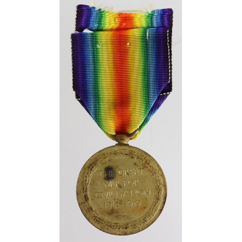 1054 - Victory Medal to 2201 Sjt J Tracey R.Highrs. Killed In Action 21 March 1918 with the 6th Bn. Born Cr... 