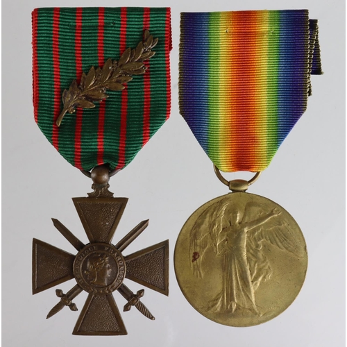 1056 - Victory Medal to S-24415 Pte P Higgins R.Highrs. Awarded the Distinguished Conduct Medal L/G 30 Oct ... 