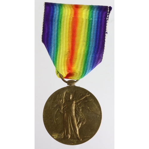 1057 - Victory Medal to S-7676 Pte J Walker R.Highrs. Killed In Action 27/9/1915 with the 8th Bn. Born Gree... 