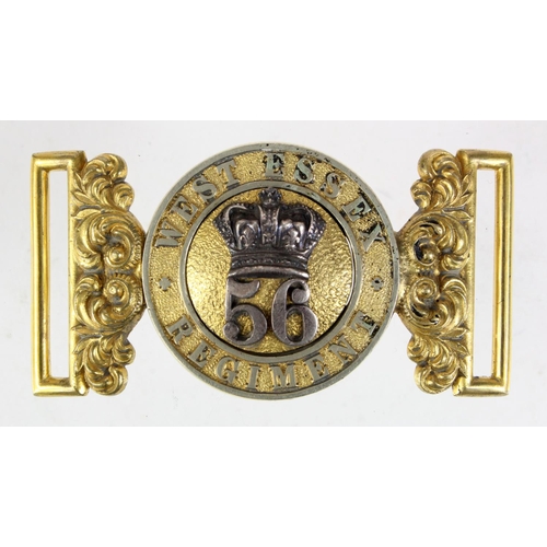 1061 - West Essex Regiment 56th Officers Waist Belt Clasp 1855 - 1881. A good example of the standard patt... 