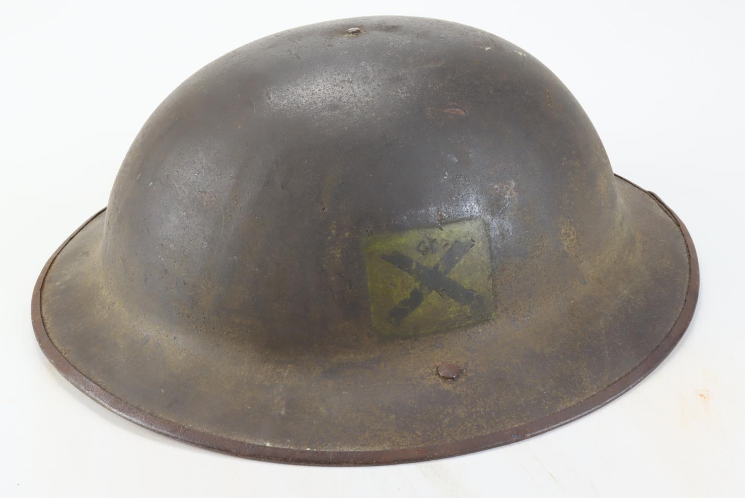 WW1 British Brodie Helmet with unit markings of the Machine Gun