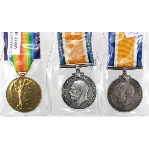 1095 - WW1 medals - BWM's 424107 Cpl E C G Wood RE, and T.Z.12650 G Spittle SIG RNVR. Victory Medal to T4-0... 