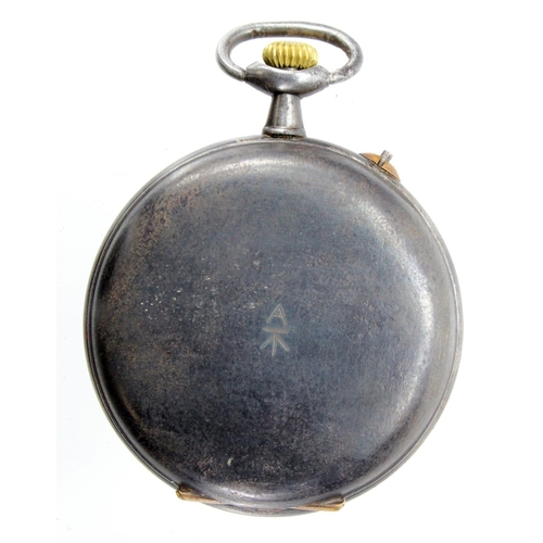 1115 - WW1 Royal Flying Corps Pocket Watch with hardened steel case. Working when catalogued