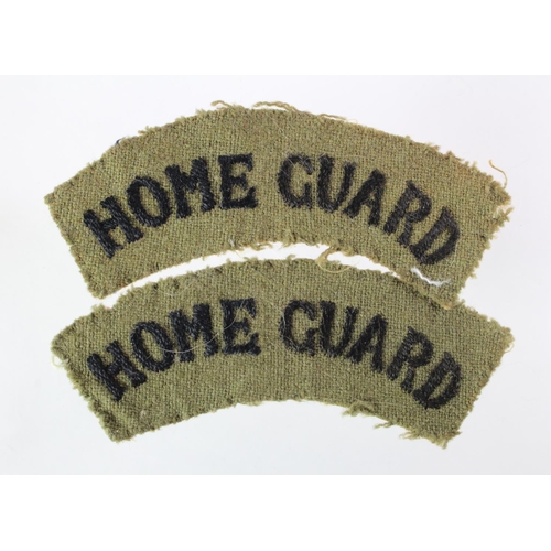 1146 - WW2 scarce set of Home Guard embroidered titles.