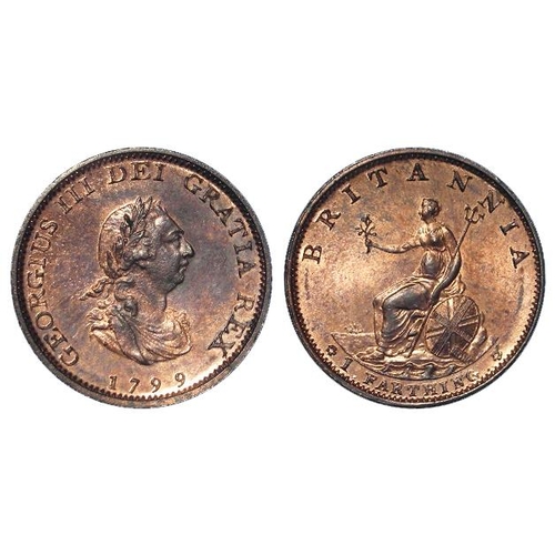 1234 - Farthing 1799 lustrous AU