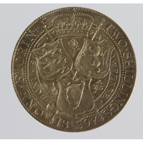 1255 - Florin 1897 EF, hairlines.