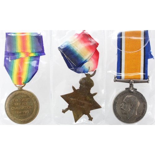 131 - 1914 Star Trio to (9927 Bglr S D Robinson RAMC) (Pte on Pair). Unusual rank on Star. Served B.G.Hosp... 