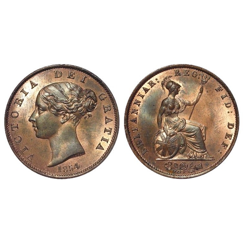 1316 - Halfpenny 1854, lustrous UNC