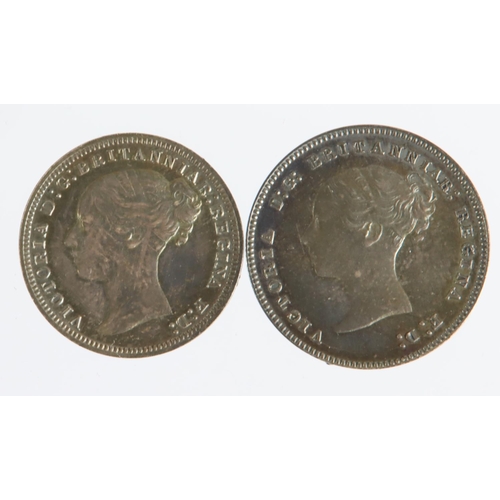 1326 - Maundy Oddments (2) Queen Victoria: 3d and 4d 1877, matching tone nFDC