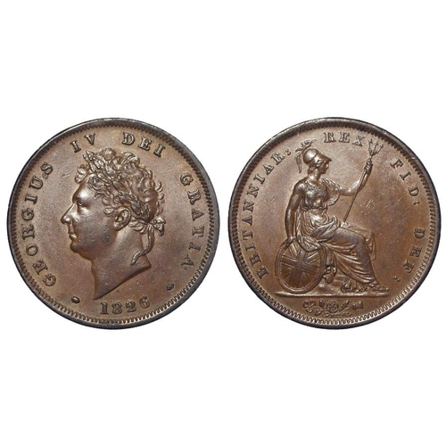 1374 - Penny 1826, brown EF