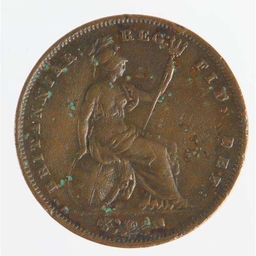 1378 - Penny 1856 OT, scarce, GF+, some spots/marks.