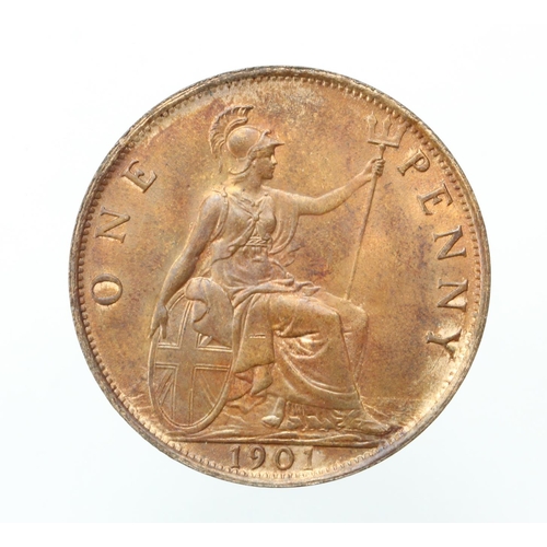 1393 - Penny 1901, toned UNC, with lustre. Ex. Spink Sale 8019, Lot 1155, 25/09/08 (part)