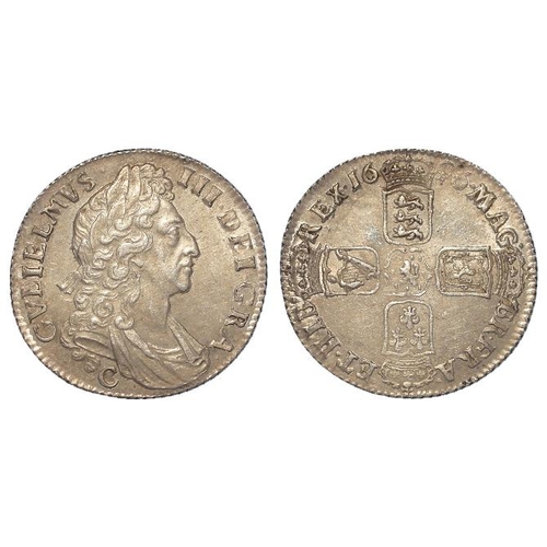 1425 - Shilling 1696C (Chester), S.3507. Just as choice as the Lord Hamilton specimen which realised £600 4... 