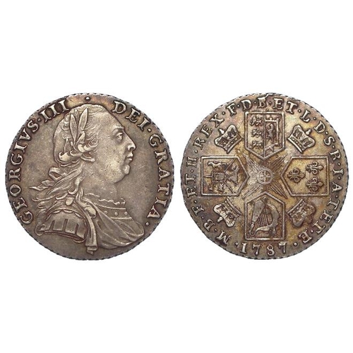 1436 - Shilling 1787 w/o hearts, 1 over 1 retrograde. Bull 2126- R3, prior to 2015 unlisted in ESC without ... 