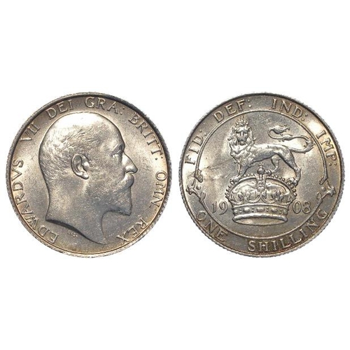 1459 - Shilling 1908 GEF, surface flaw reverse.