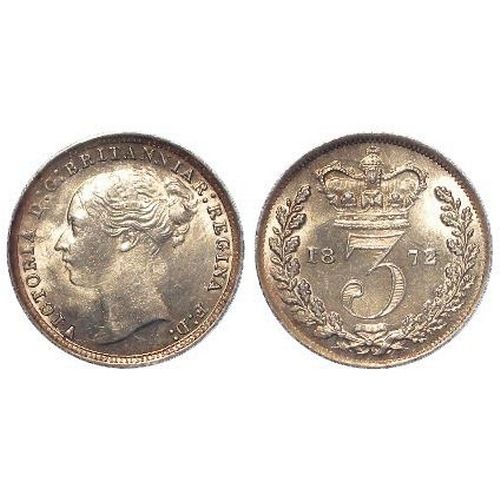 1503 - Threepence 1872 currency issue, AU