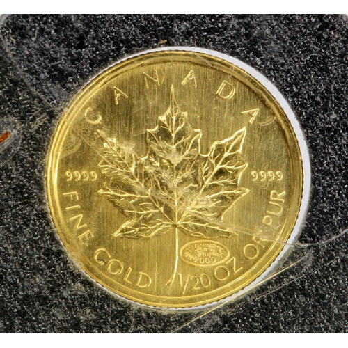 1518 - Canada Gold Dollar (1/20th) 2000 BU in a hard plastic capsule