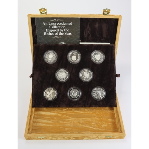 1531 - FAO World Fisheries Conference 1983/4 a Royal Mint 8-coin set Silver Proof Piedforts, all but one Cr... 