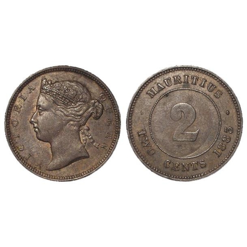 1568 - Mauritius Two Cents 1883 nEF, scarce in this grade.