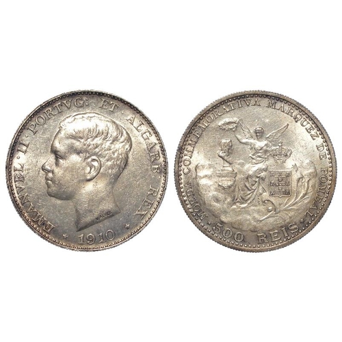 1576 - Portugal silver 500 Reis 1910 EF