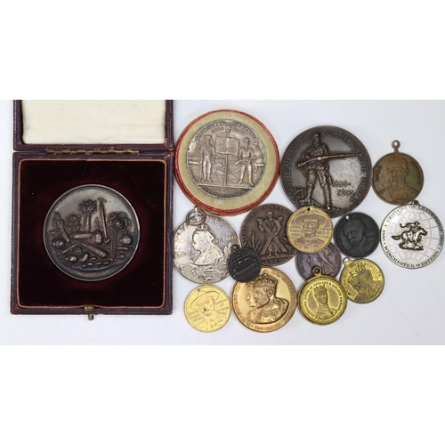 1637 - British Commemorative Medals & Tokens (15) 19th-20thC including interesting Boer War related medals.