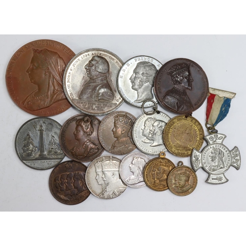 1638 - British Commemorative Medals (15) 18th to 20thC collection, silver noted.