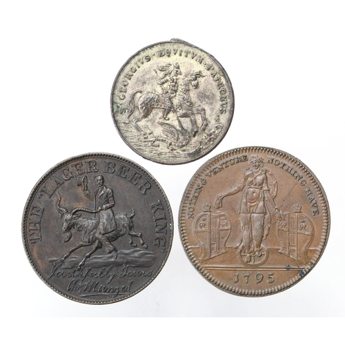 1645 - British Commemorative Medals / Tokens (3) 18th-19thC: London, Charles Manzel, Gambrinus Beer Hall to... 