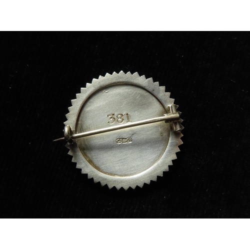 1675 - Four Oaks Park Club Lady's silver Horse Racing Club badge/pass (Maker's mark only C.S. & Co.) Number... 