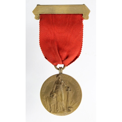 1713 - National Canine Defence League bronze medal engraved 