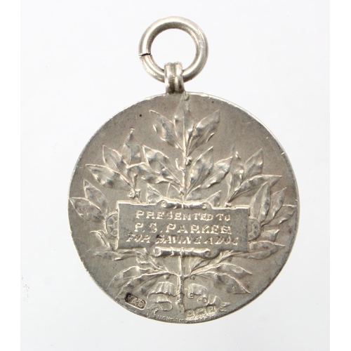 1714 - National Canine Defence League silver medal engraved 