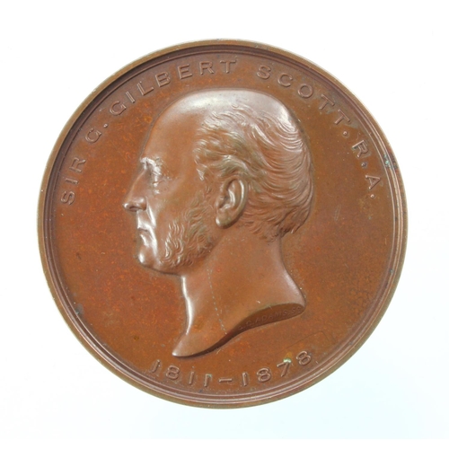 1742 - Sir George Gilbert Scott, Art Union of London, 1884 bronze medal