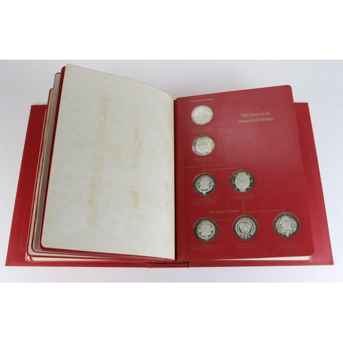 1747 - The Kings and Queens of England, set of 43 proof sterling silver medals, each with different designs... 