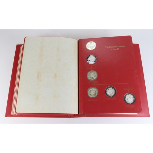 1747 - The Kings and Queens of England, set of 43 proof sterling silver medals, each with different designs... 