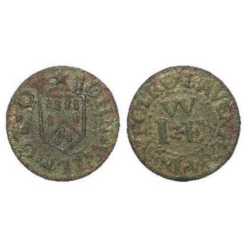 1751 - Token, 17thC Suffolk: Lavenham, John Wilmot (one L) Farthing, #219, rare, clear VG