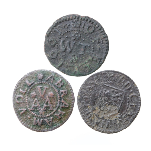 1790 - Tokens, 17thC Cambridgeshire & Essex (3): Cambridge, Ed Clark Farthing Cambs #28A, VG; Ely, Will Tur... 